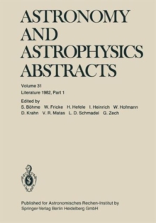 Image for Astronomy and Astrophysics Abstracts : Literature 1982, Part 1