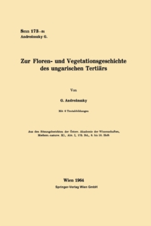 Image for Zur Floren- und Vegetationsgeschichte des ungarischen Terti?rs