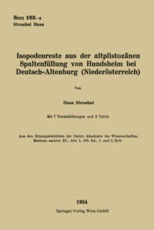 Image for Isopodenreste aus der altplistoz?nen Spaltenf?llung von Hundsheim bei Deutsch-Altenburg (Nieder?sterreich)