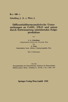 Image for Differentialthermoanalytische Untersuchungen an CaSO4 . 2H2O und seinen durch Entw?sserung entstehenden Folgeprodukten