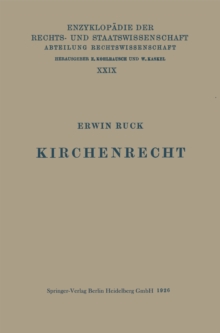 Image for Kirchenrecht
