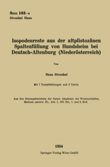 Image for Isopodenreste aus der altplistozanen Spaltenfullung von Hundsheim bei Deutsch-Altenburg (Niederosterreich)