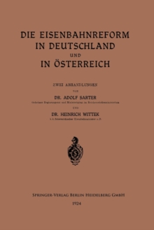 Image for Die Eisenbahnreform in Deutschland und in OEsterreich
