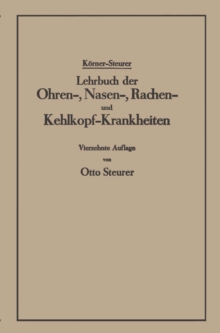 Image for Lehrbuch der Ohren-, Nasen-, Rachen- und Kehlkopf-Krankheiten