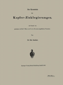 Image for Zur Kenntnis der Kupfer-Zinklegierungen