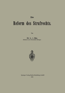 Image for Die Reform des Strafrechts