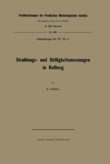 Image for Strahlungs- und Helligkeitsmessungen in Kolberg