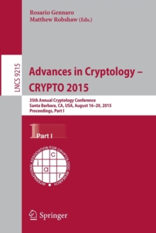 Image for Advances in Cryptology -- CRYPTO 2015