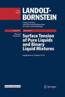 Surface Tension of Pure Liquids and Binary Liquid Mixtures by Wohlfarth ...