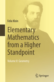 Image for Elementary Mathematics from a Higher Standpoint: Volume II: Geometry