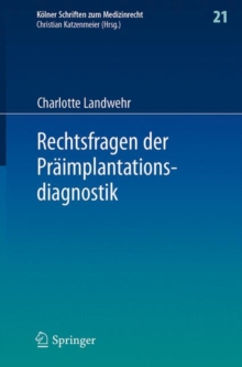 Image for Rechtsfragen der Praimplantationsdiagnostik
