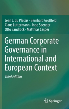 Image for German Corporate Governance in International and European Context