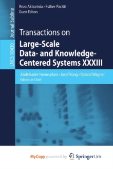 Image for Transactions on Large-Scale Data- and Knowledge-Centered Systems XXXIII