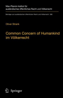 Image for Common Concern of Humankind Im Völkerrecht