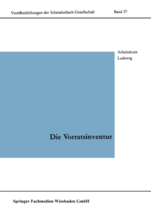 Image for Die Vorratsinventur: Herkommliche und moderne Systeme und Verfahren.