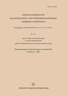 Image for Thermochemische Untersuchungen im System SiO2 und Na2O - SiO2