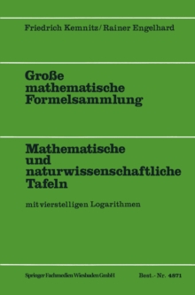 Image for Groe mathematische Formelsammlung: Mathematische und naturwissenschaftliche Tafeln
