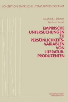 Image for Empirische Untersuchungen zu Personlichkeitsvariablen von Literaturproduzenten