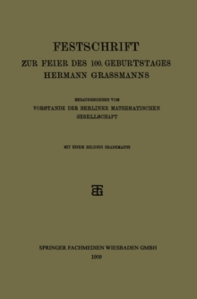 Image for Festschrift zur Feier des 100. Geburtstages Hermann Grassmanns