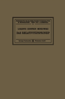 Image for Das Relativitatsprinzip: Eine Sammlung von Abhandlungen