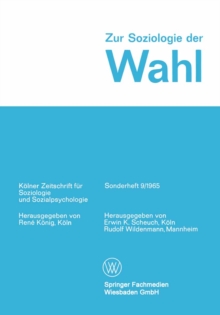 Image for Zur Soziologie der Wahl