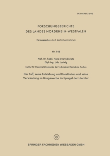 Image for Der Tuff, Seine Entstehung Und Konstitution Und Seine Verwendung Im Baugewerbe Im Spiegel Der Literatur
