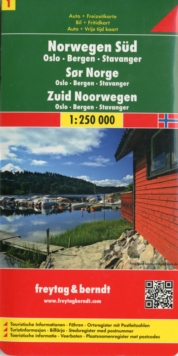 Norway South - Oslo - Bergen - Stavanger Sheet 1 Road Map 1:250 000