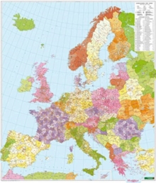Image for Wall Map Magnetic Marker Board: Europe Postal Codes 1:3,700,000