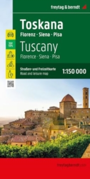 Tuscany – Florence, Siena, Pisa: Road and Leisure Map