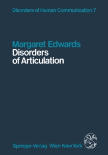 Image for Disorders of Articulation: Aspects of Dysarthria and Verbal Dyspraxia