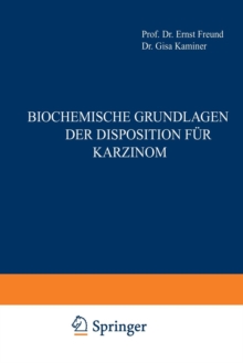 Image for Biochemische Grundlagen der Disposition fur Karzinom