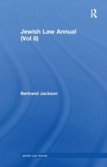 Image for Jewish Law Annual (Vol 6)