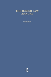 Image for Jewish Law Annual (Vol 10)