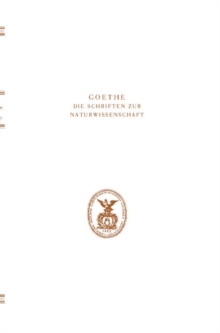 Image for Goethe. Die Schriften zur Naturwissenschaft (Leopoldina)
