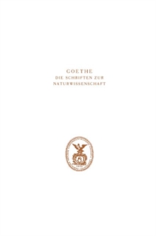 Image for Goethe. Die Schriften zur Naturwissenschaft (Leopoldina)