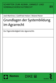 Image for Grundlagen der Systembildung im Agrarrecht