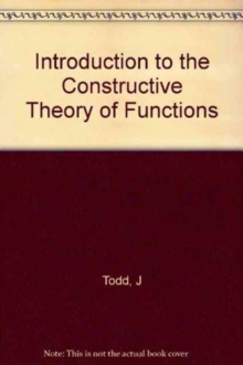 Image for Introduction to the Constructive Theory of Functions