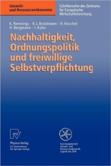 Image for Nachhaltigkeit, Ordnungspolitik und freiwillige Selbstverpflichtung