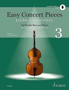 Easy Concert Pieces: Vol. 3. double bass and piano.