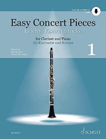 Easy Concert Pieces: 25 Pieces from 4 Centuries. Vol. 1. clarinet and piano.