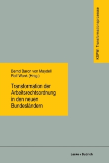 Image for Transformation der Arbeitsrechtsordnung in den neuen Bundeslandern