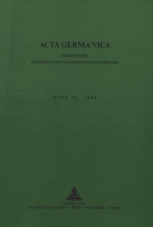 Acta Germanica. Bd. 18, 1985