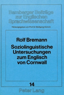 Image for Soziolinguistische Untersuchungen zum Englisch von Cornwall
