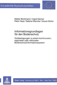Image for Informationsgrundlagen fuer den Bodenschutz