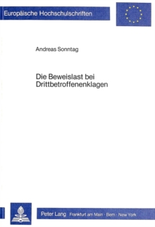 Die Beweislast bei Drittbetroffenenklagen
