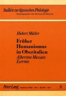 Image for Frueher Humanismus in Oberitalien