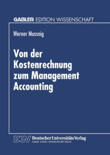 Image for Von der Kostenrechnung zum Management Accounting