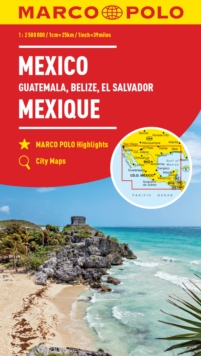 Mexico Marco Polo Map: Includes Guatemala, Belize and El Salvador