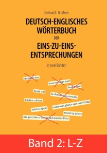 Image for Deutsch-englisches Woerterbuch der Eins-zu-eins-Entsprechungen in zwei Banden