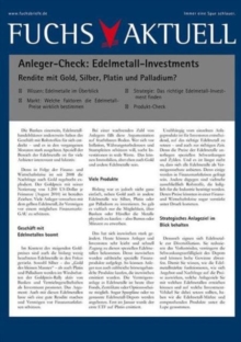 Image for Anleger-Check Edelmetall-Investments